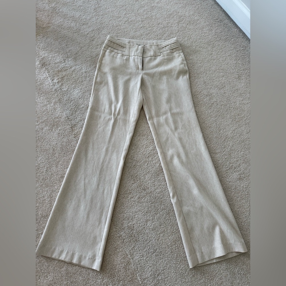 XOXO Neutral Beige Textured Dress Pants